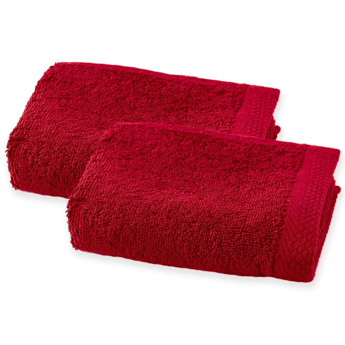 Soft by Perle de Coton 2 Serviettes Invité rouges - 50x30 cm