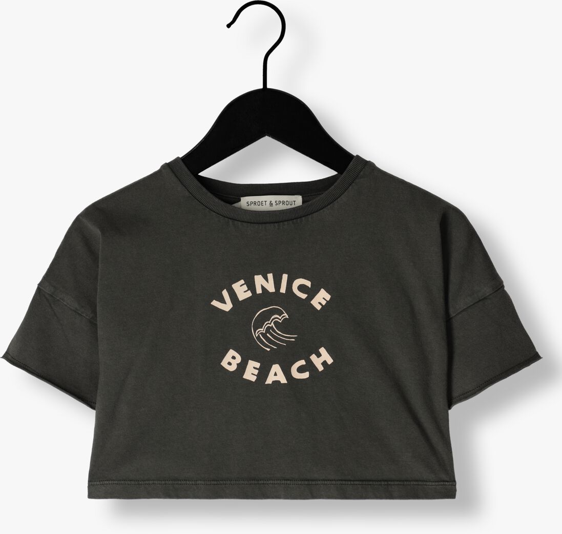 Sproet & Sprout antraciet sproet & sprout t-shirt crop top venice