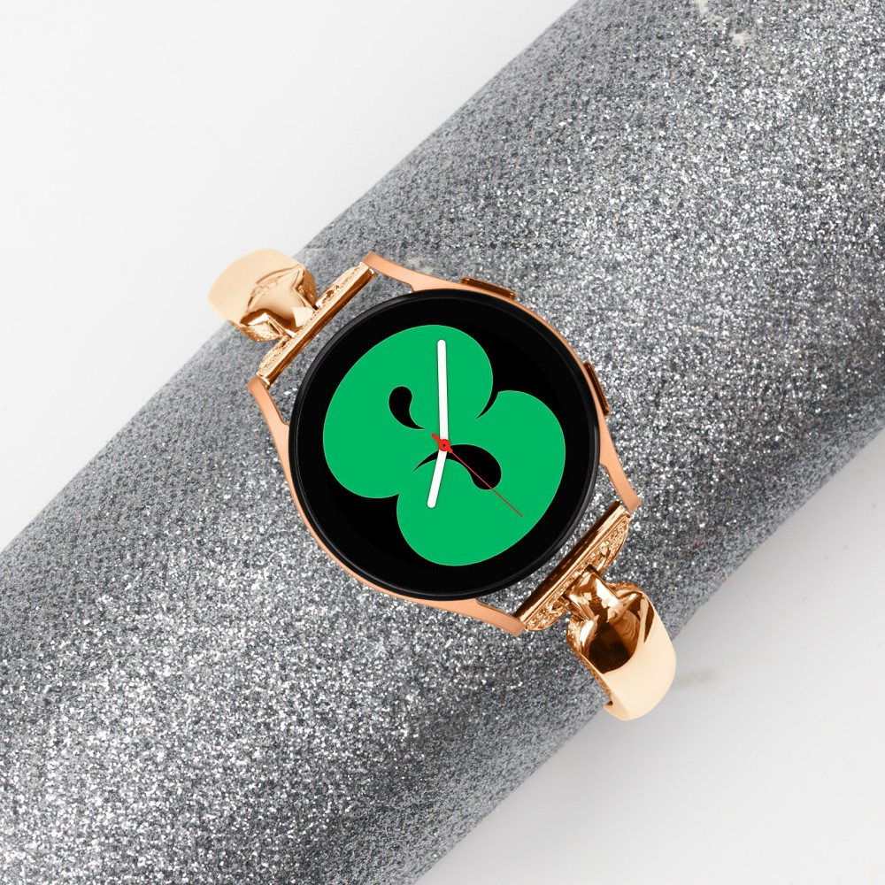 Samsung Galaxy Watch 4 (40mm) Strassstein Armreif Edelstahl Schmuckarmband - Roségold