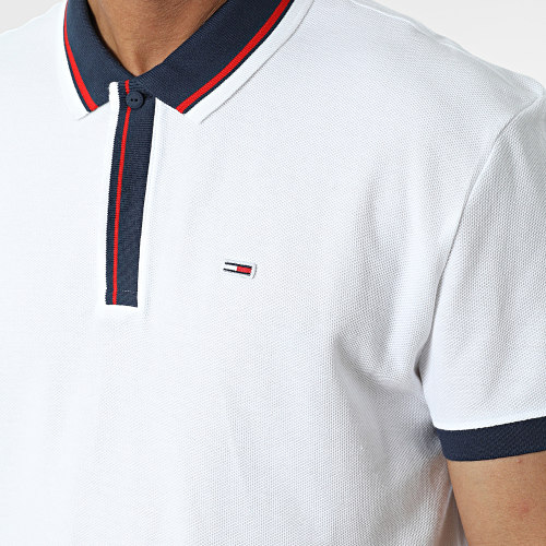 Polo Manches Courtes Tipped Honeycomb 4100 Blanc