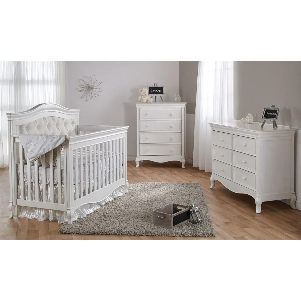 Pali Design Bureau 6 Tiroirs Diamante Blanc Vintage