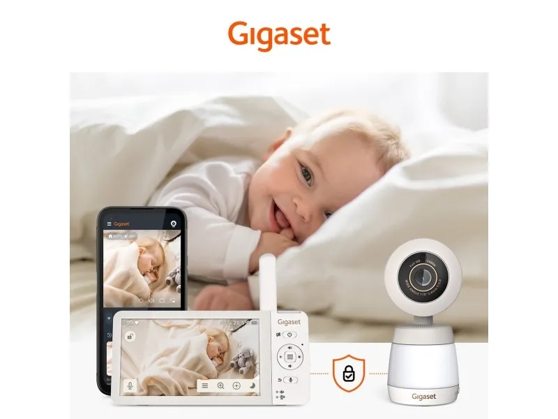 Gigaset BABY 700 Connected, 300 m, 60 min., 50 m, 300 m, Hvid, LCD