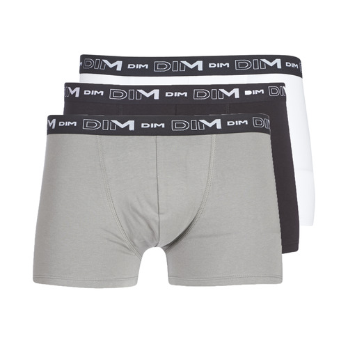 DIM - COTON STRETCH X3 - Noir / Gris / Blanc