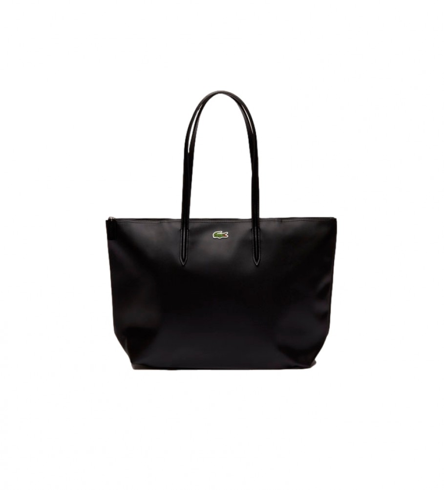 Sacola de compras Lacoste feminina preta - 35x30x14cm -