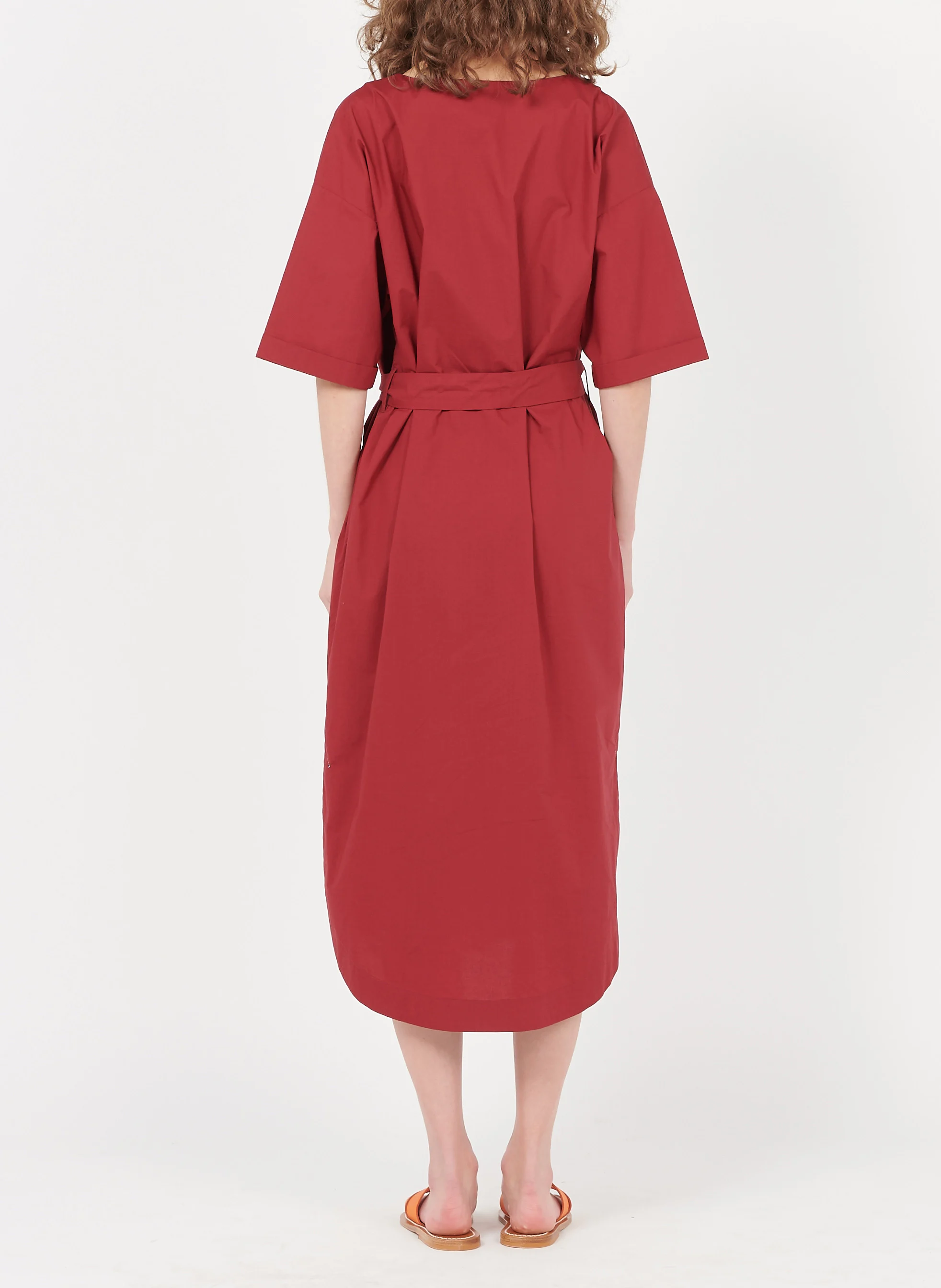 BEMA - Robe midi col rond ample en coton | Violet