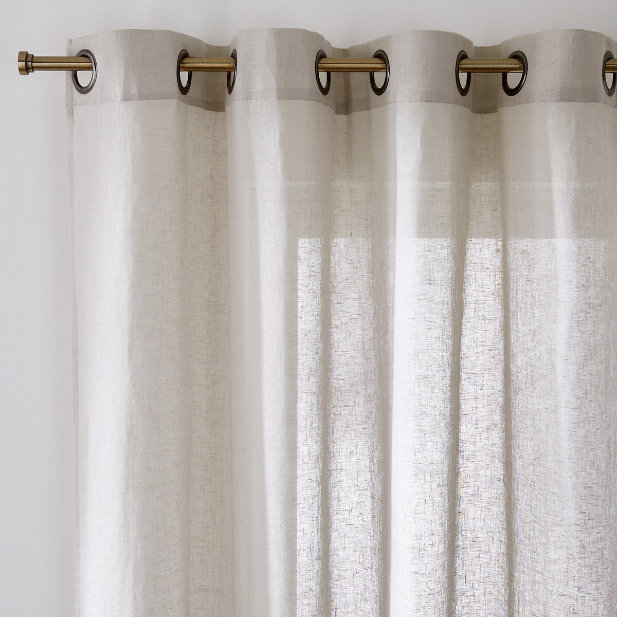LA REDOUTE INTERIEURS<br>Cortina de linho com ilhós, Onega