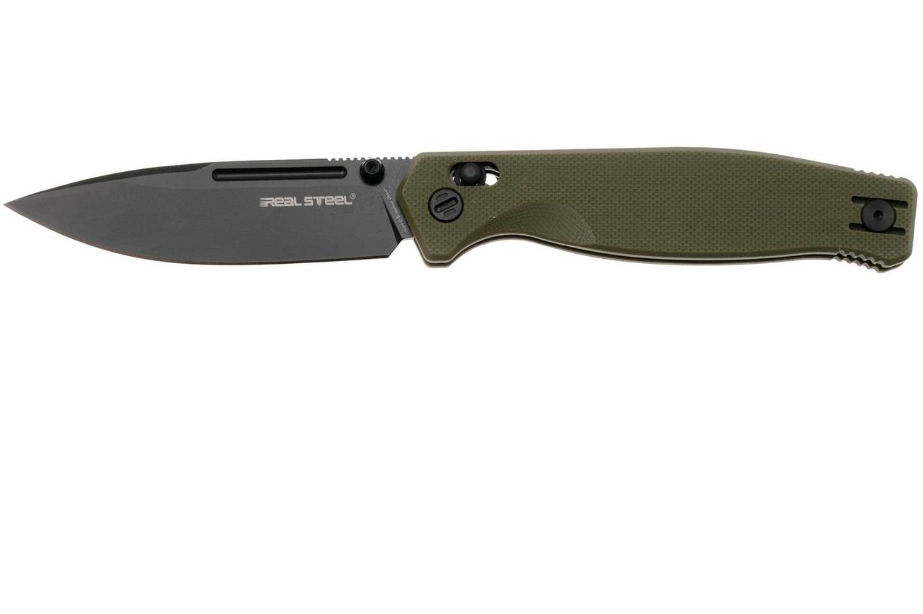 Real Steel Huginn Compact 7653GB, Black PVD VG-10, OD-Green G10 zakmes, Ivan Braginets design