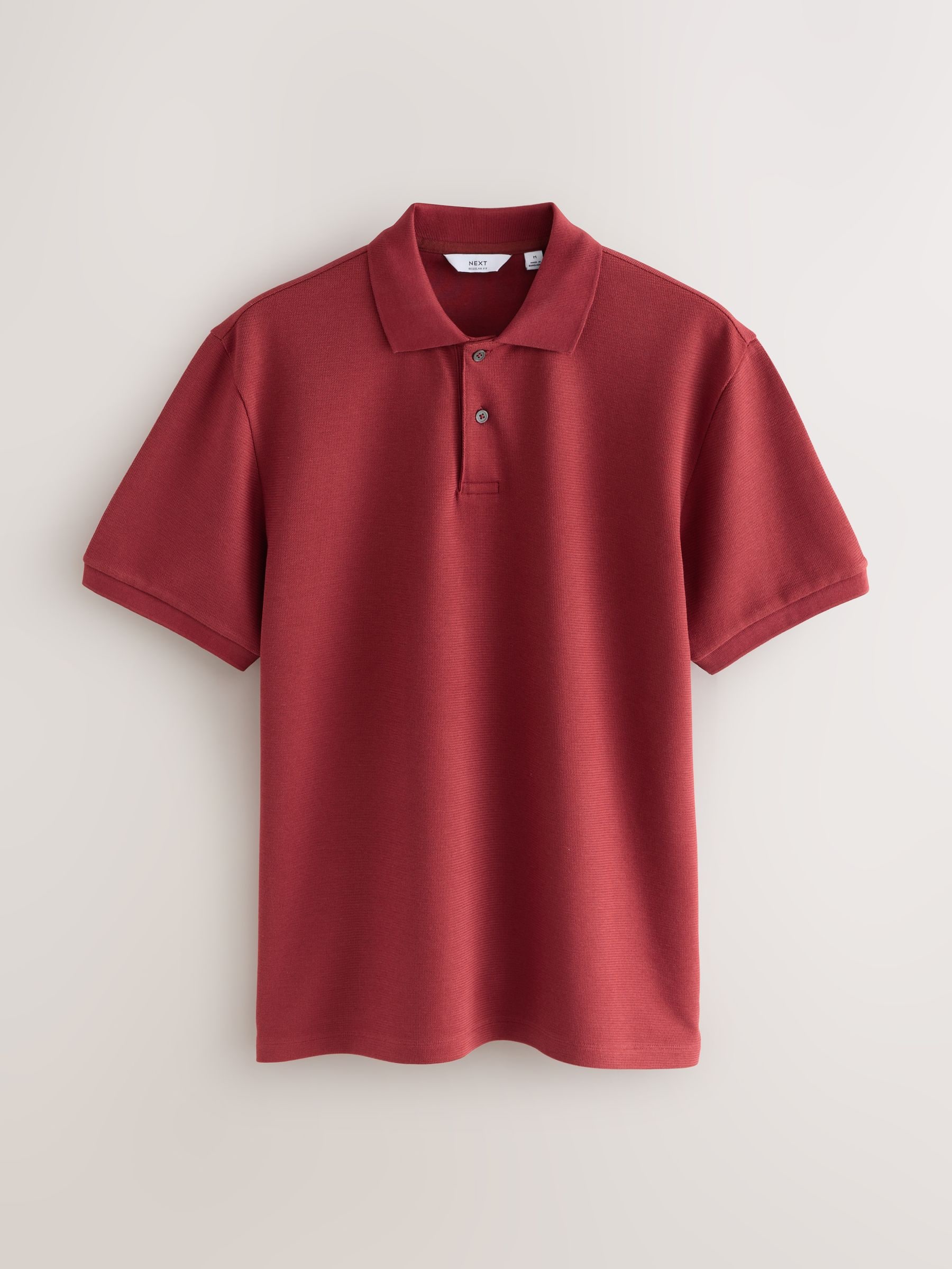 Rood - Nette poloshirt met textuur