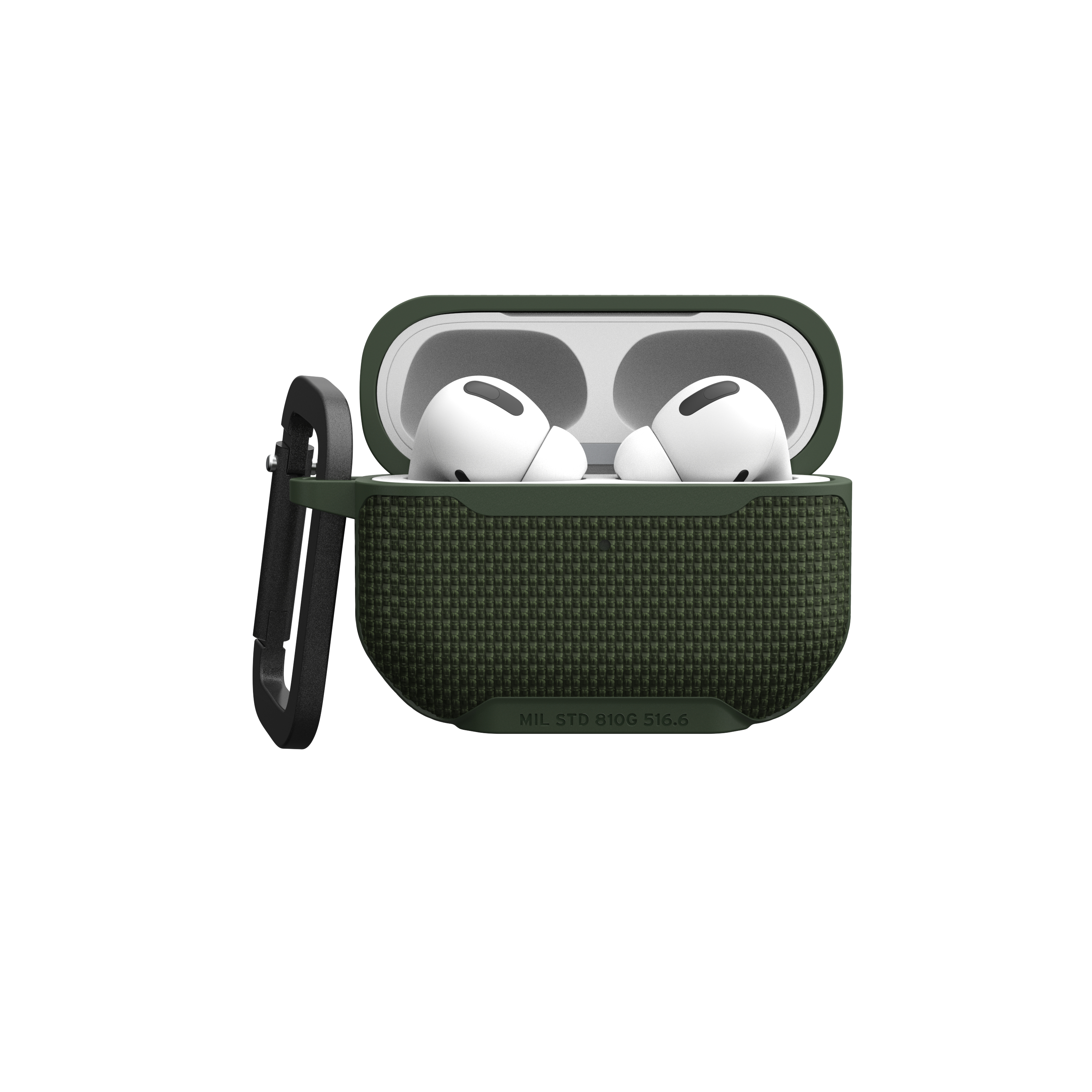 AirPods Pro 2 / AirPods Pro Nylon Schutzhülle mit Karabinerhaken Metropolis (104125117272) - Olive Drab