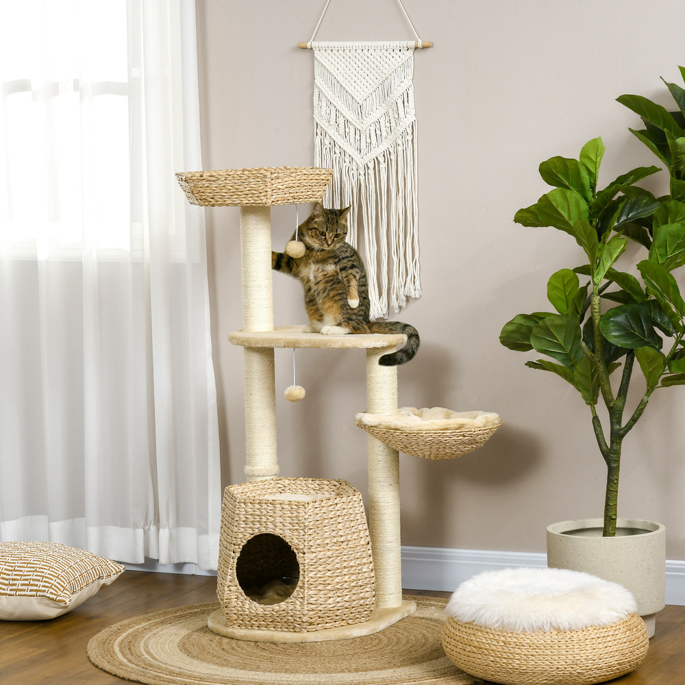 Arbre à chat style cosy chic - 50l x 50l x 119h cm