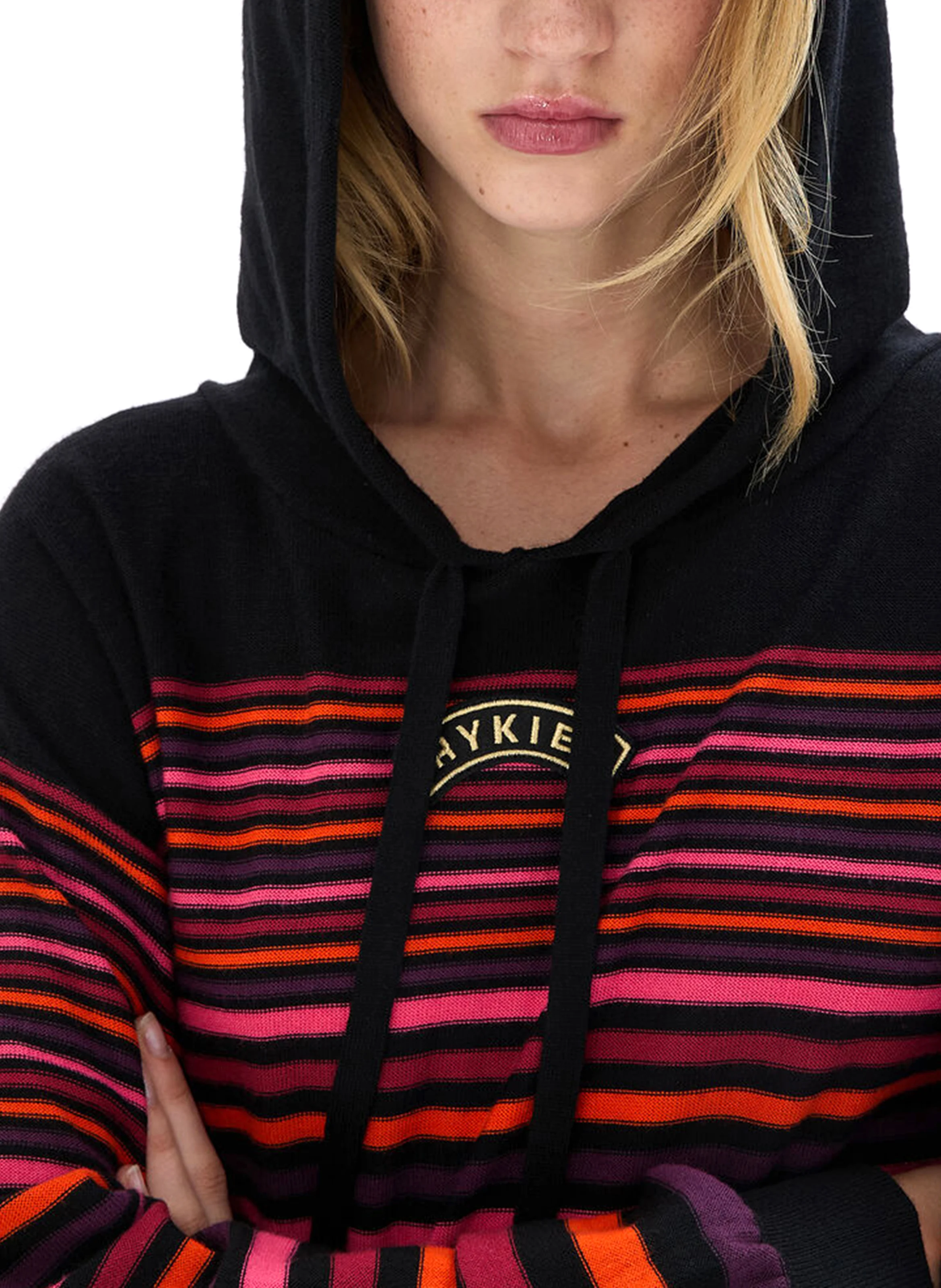 Sweat à capuche en laine | Multicolore