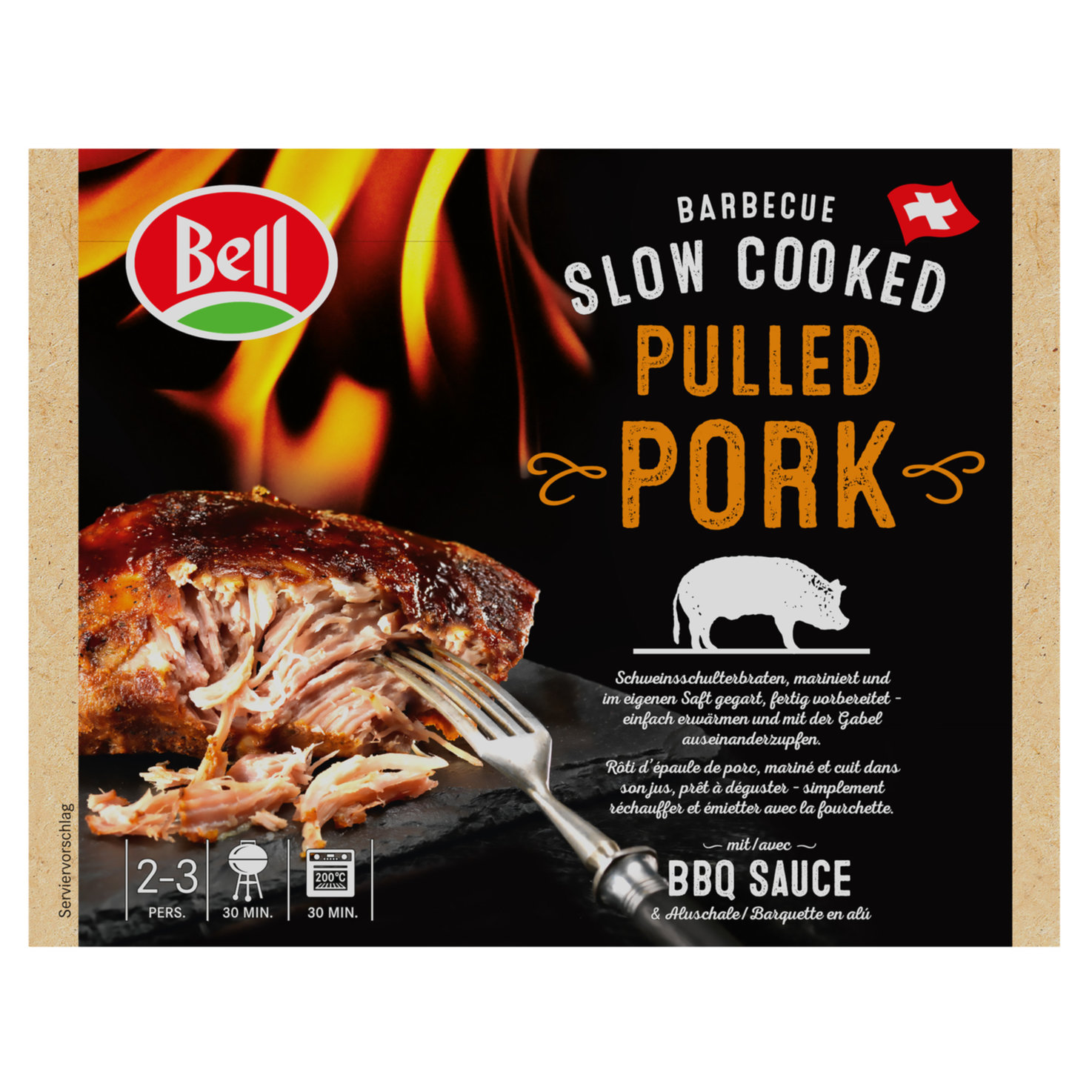Bell BBQ Pulled Pork ca. 620g