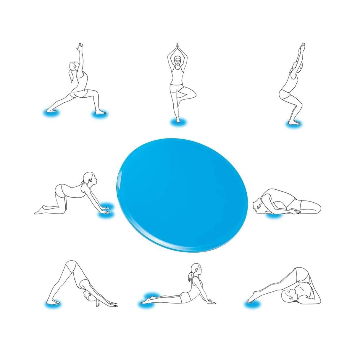 Core Slider skyveplater 2-pakning, blå