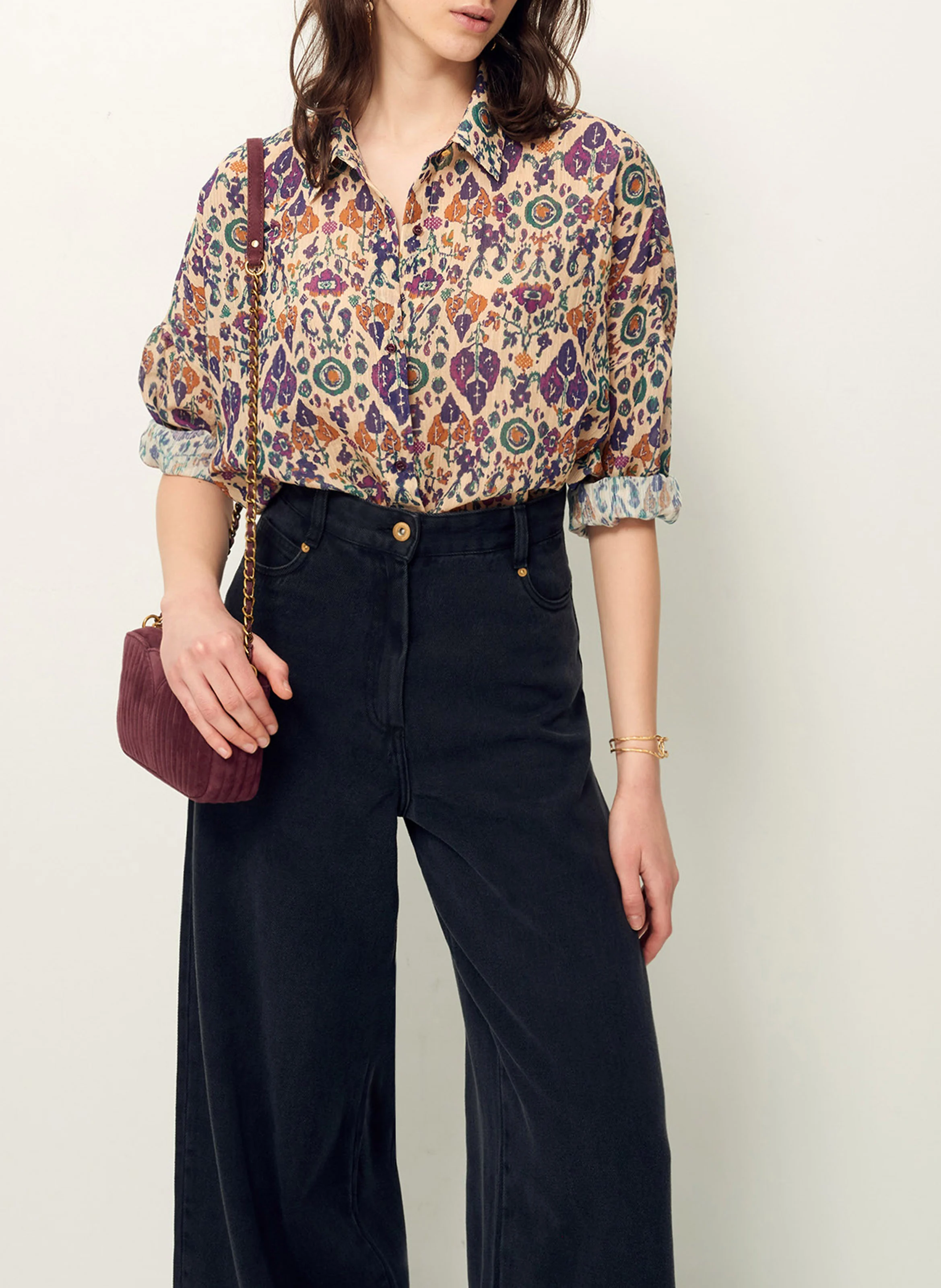 BOTALAIA - Chemise ample à col V | Multicolore
