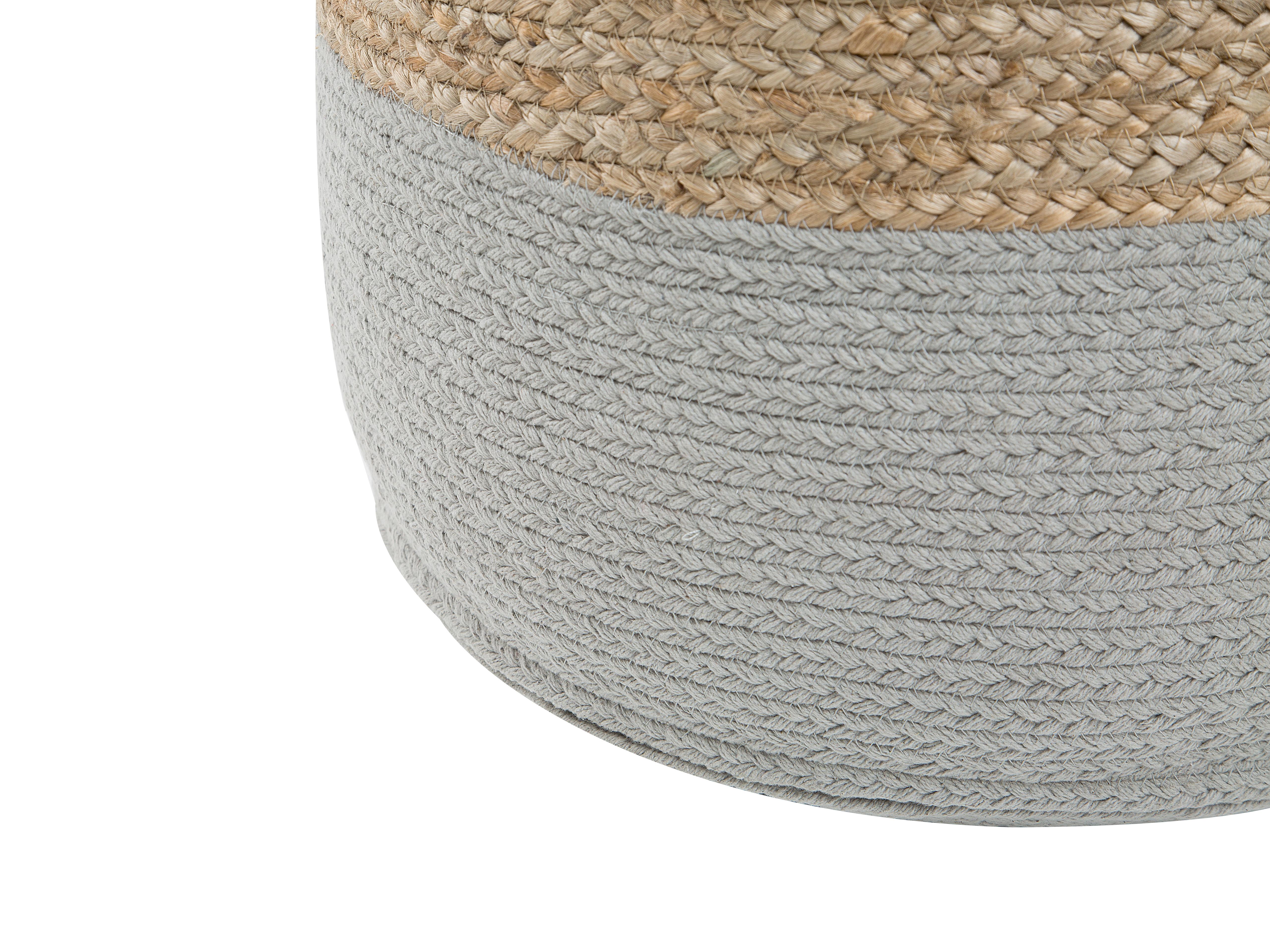 Poef DALAMA Jute Lichtgrijs