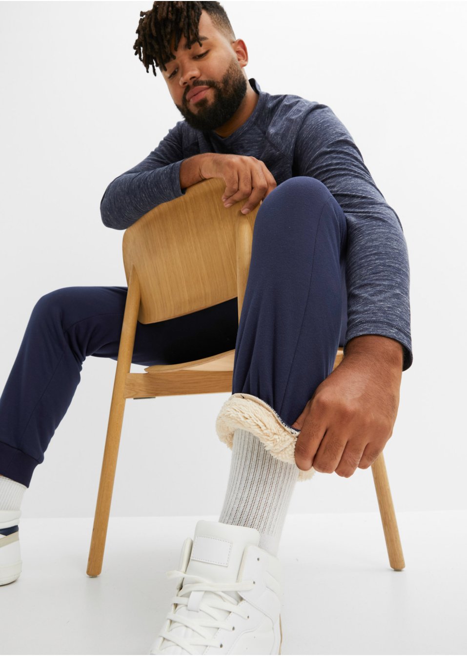Pantalon de jogging thermo avec poches cargo et doublure peluche