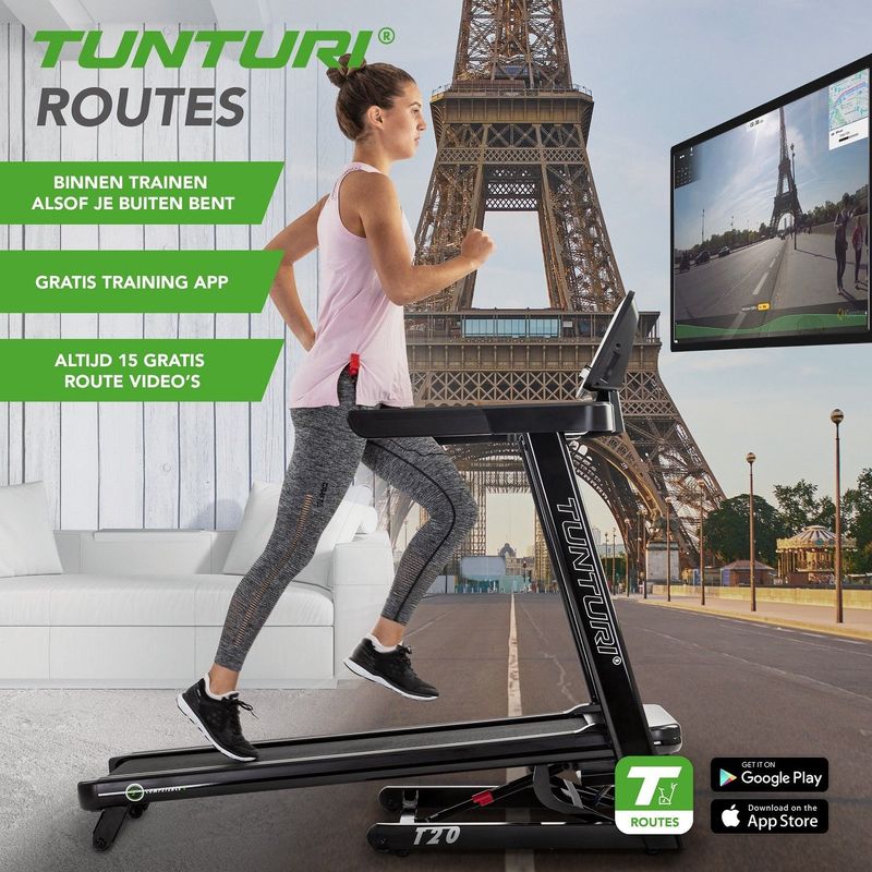 Tunturi - Signature T20 - Loopband - Zwart - Stille Motor - 47 Programma's