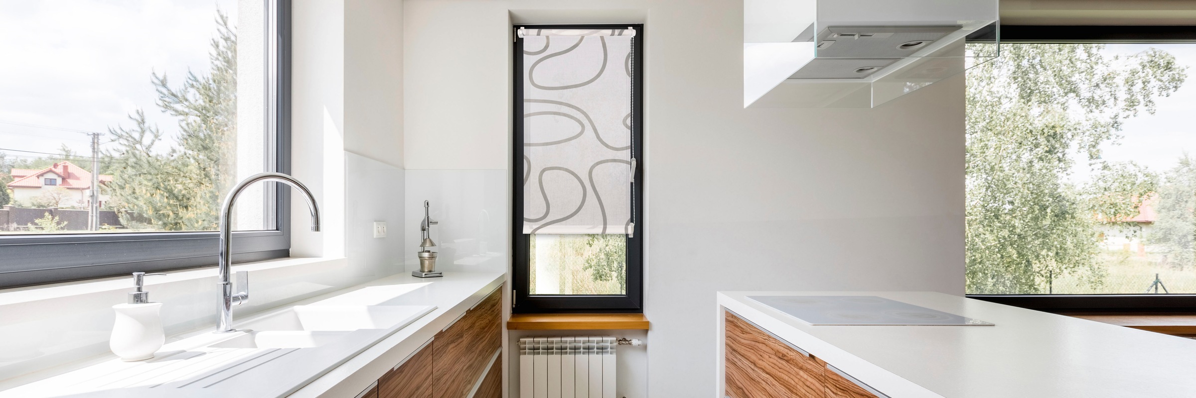 mydeco Seitenzugrollo »Win move« Lichtschutz Sichtschutz ohne Bohren freihängend mit stylischem Muster