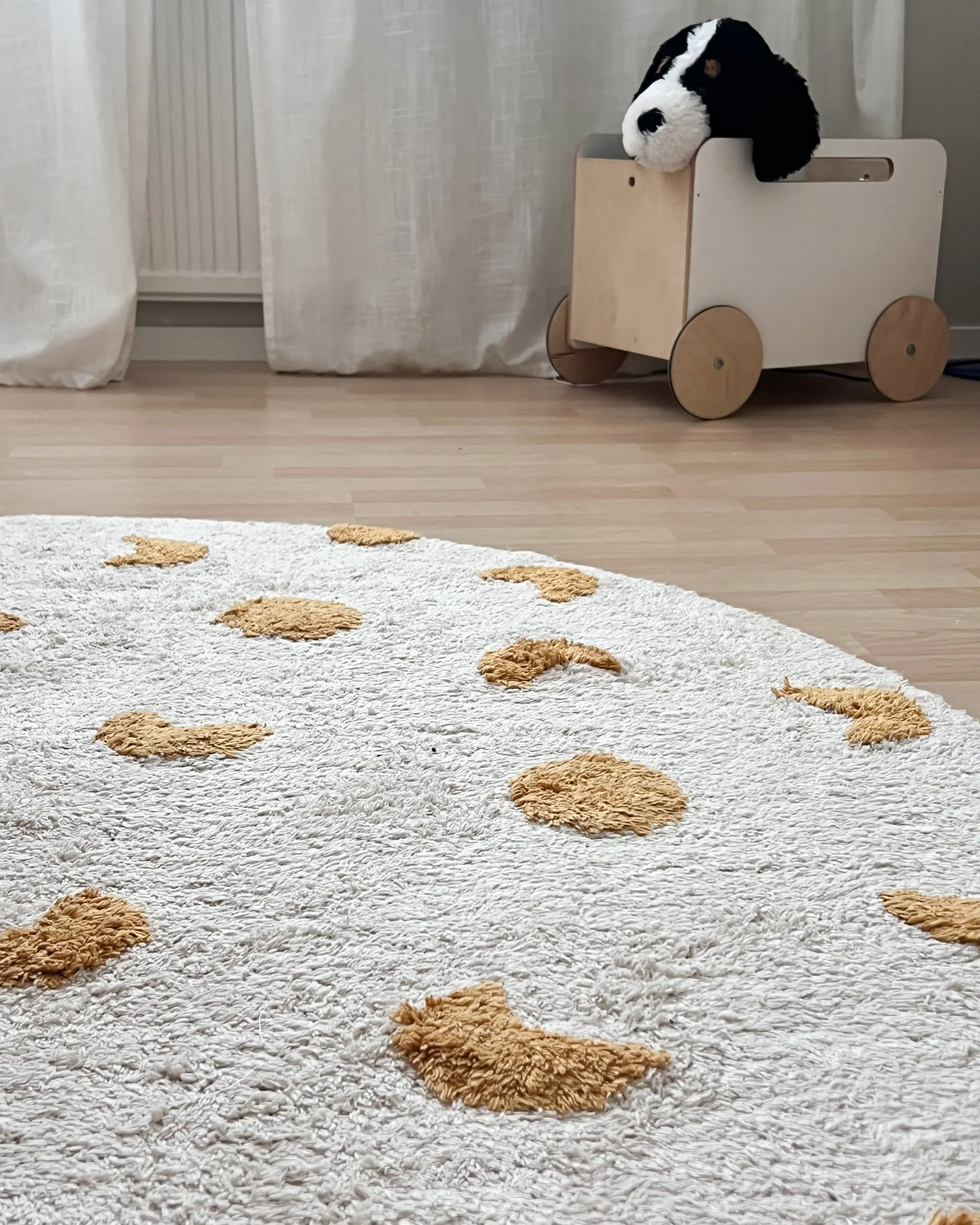 Kindervloerkleed LOTI Beige ø 140 cm Katoen