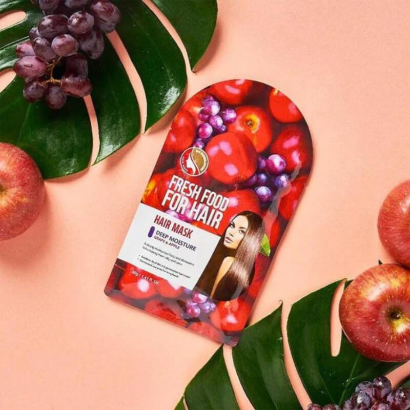 Masque cheveux bonnet pomme & raisin Fresh Food Farm Skin
