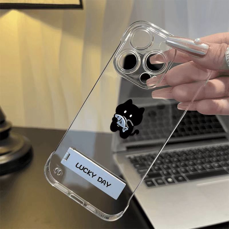 Vachie - Katten telefoonhoesje met standaard - iPhone 16 Pro Max / 16 Pro / 16 Plus / 16 / 15 / 15 Pro / 15 Plus / 15 Pro Max / 14 / 14 Plus / 14 Pro / 14 Pro Max / 13 / 13 Pro / 13 Pro Max