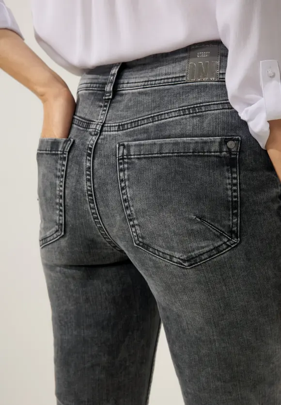 Graue Slim Fit Jeans - authentic dark grey wash