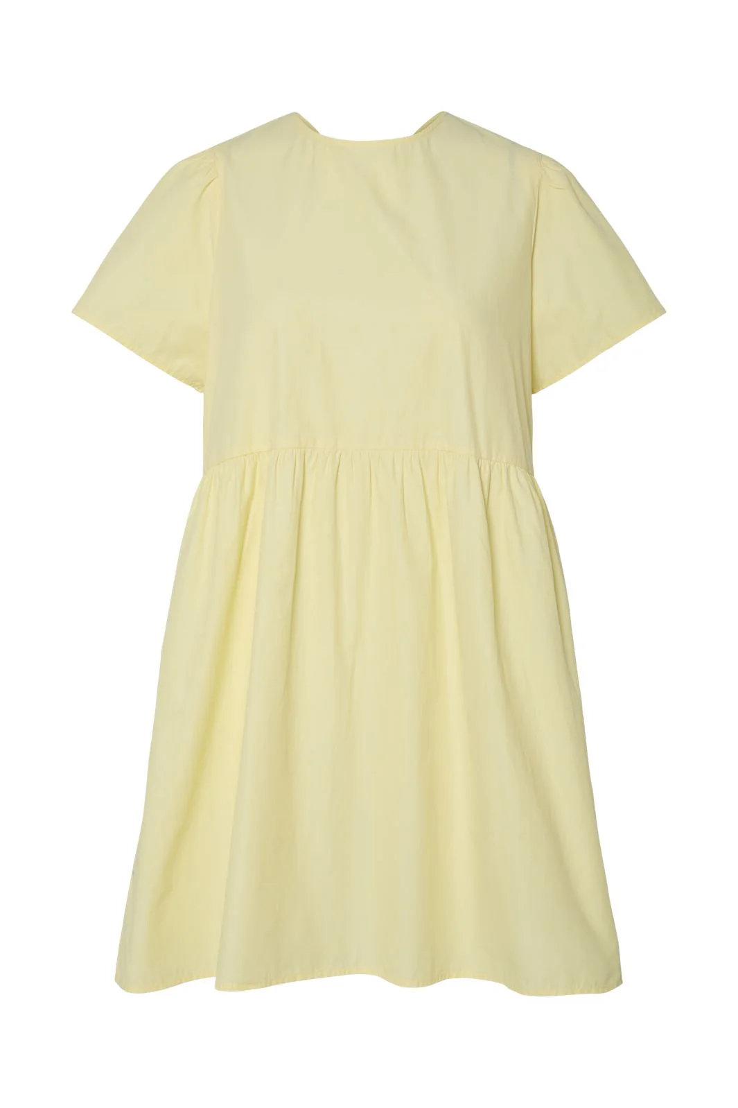 Pieces Pcula Ss O-Neck Reversible Bow Dress 4704159 mellow yellow