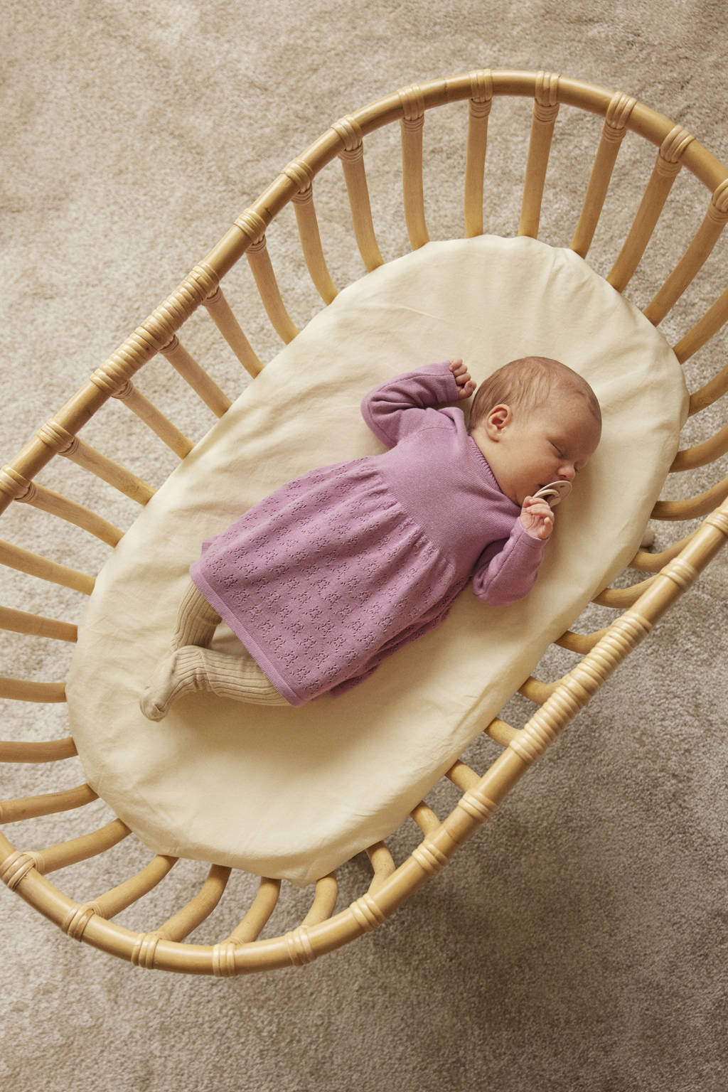 NAME IT baby fijngebreide A-lijn jurk NBFOSILLA donkerroze