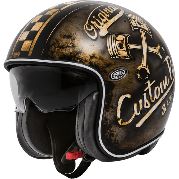 premier - Casque Vintage OP Noir / Marron / Mat