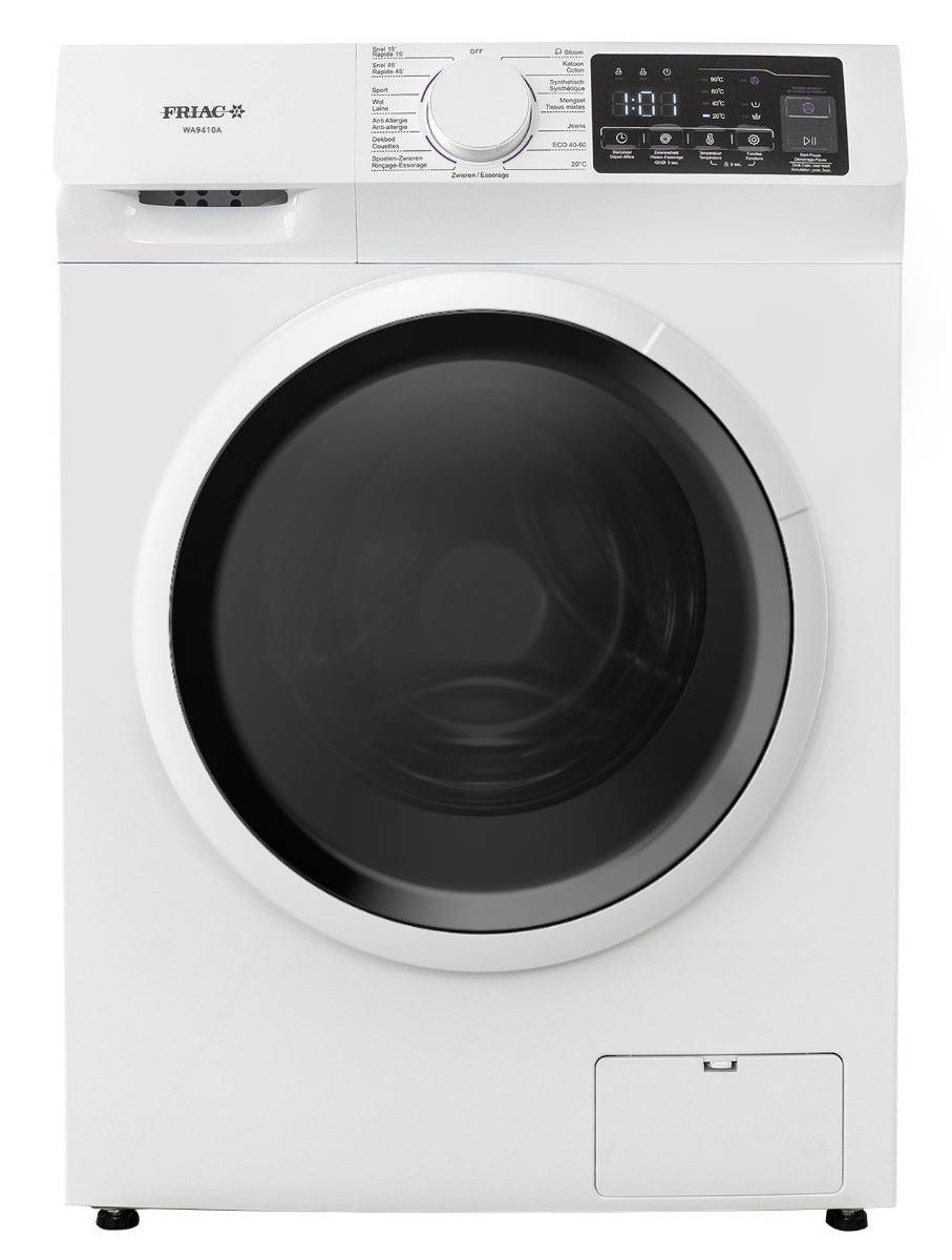 Friac wasmachine WA9410A - 9kg - 1400T/min - Energieklasse A