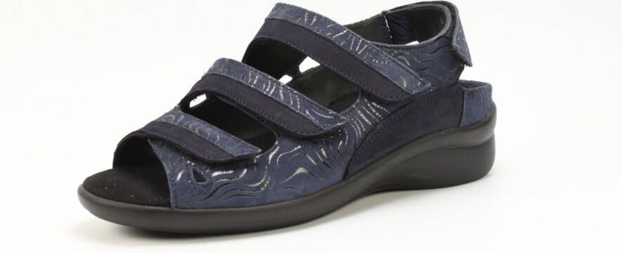 Durea 7409~K~~~~~~~~~~~~~~~~~~~~~~~~ Platte sandalenDames Sandalen Blauw