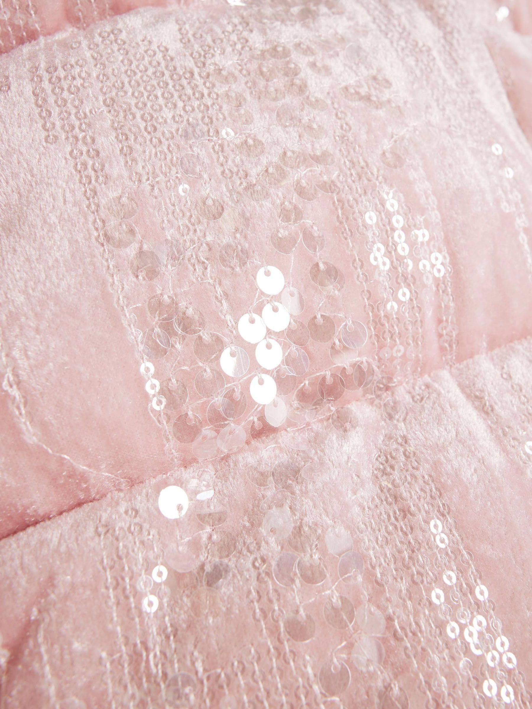 River Island Girls Sequin Puffer Coat