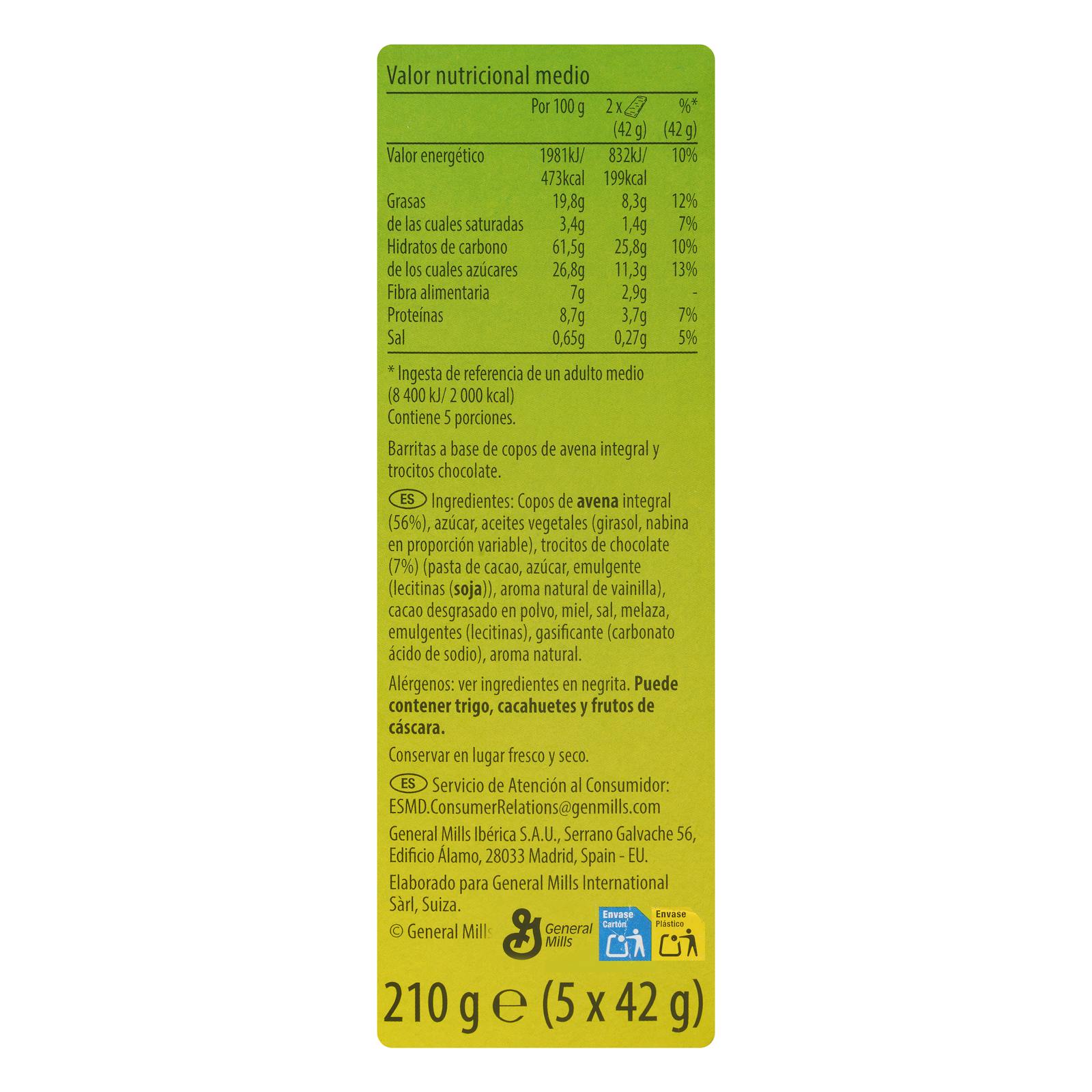 Barres d'avoine croquantes Nature Valley au chocolat noir