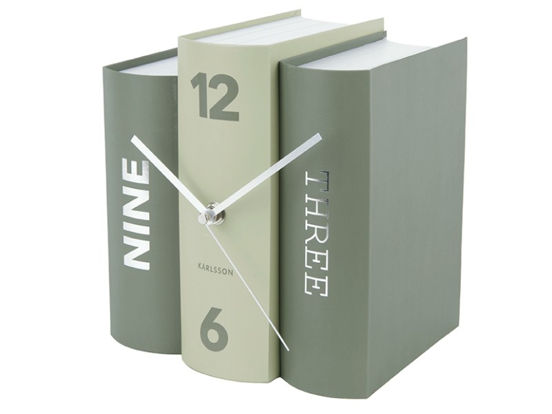 Table Clock Book KA5628 Grey