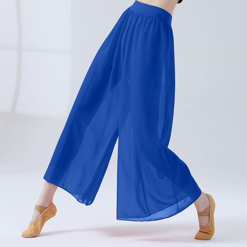 femmal - Hoge taille effen wijde broek