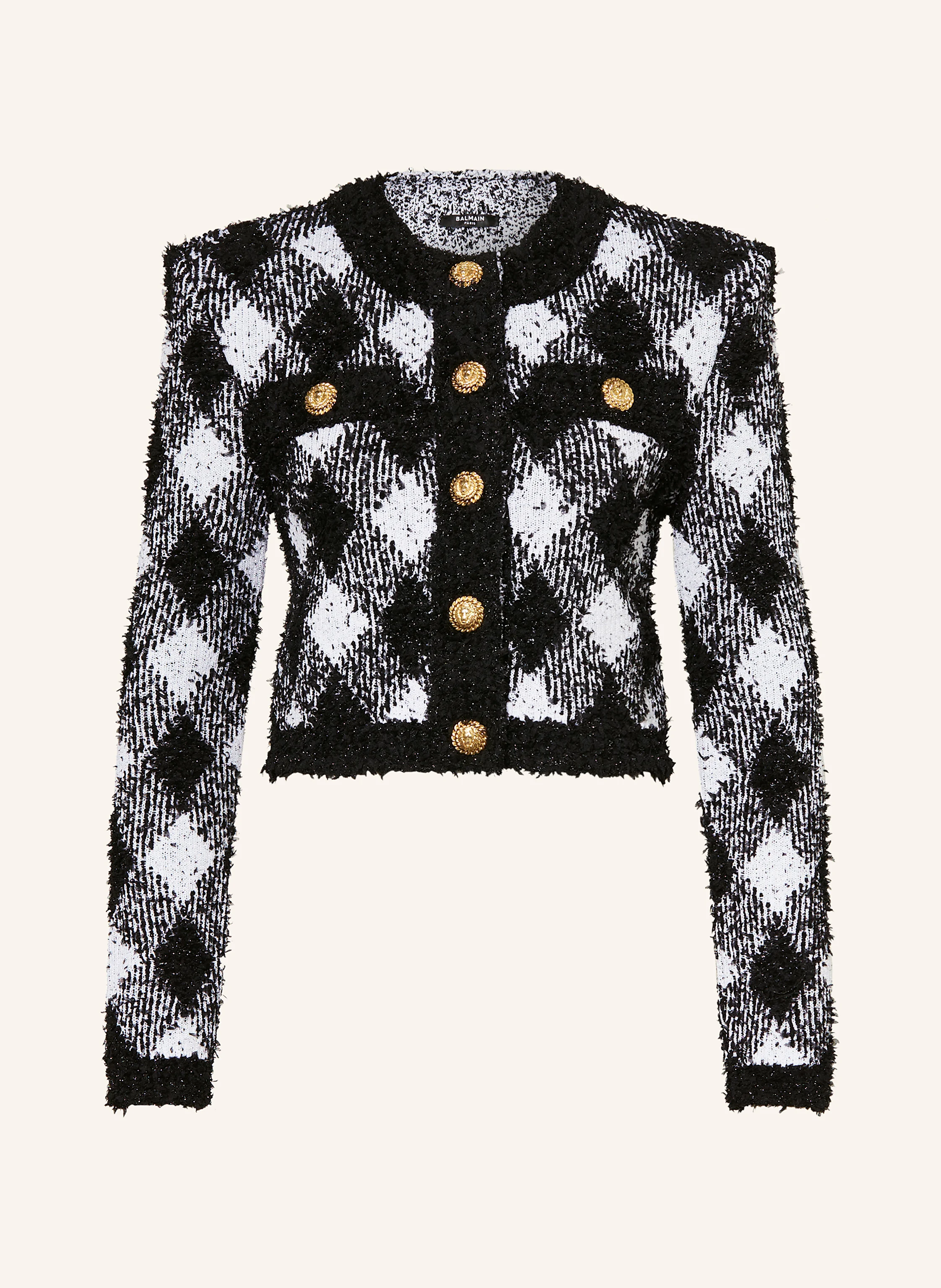 BALMAIN Strickjacke mit Glitzergarn