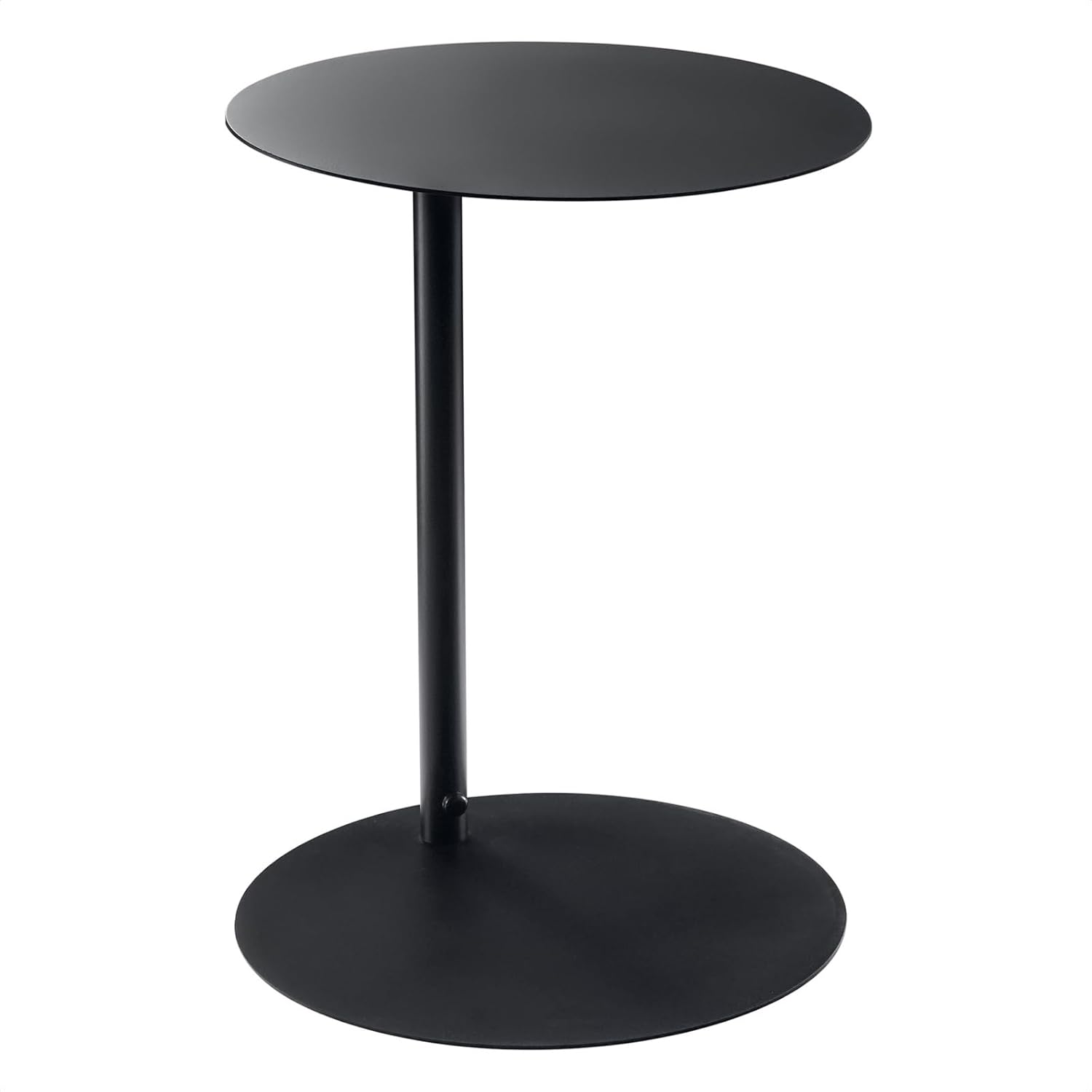 Sofatisch Rund | Beistelltisch für Wohn- und Esszimer | 40cm Pulverbeschichtetes Metall | Zeitloses Design (Schwarz)