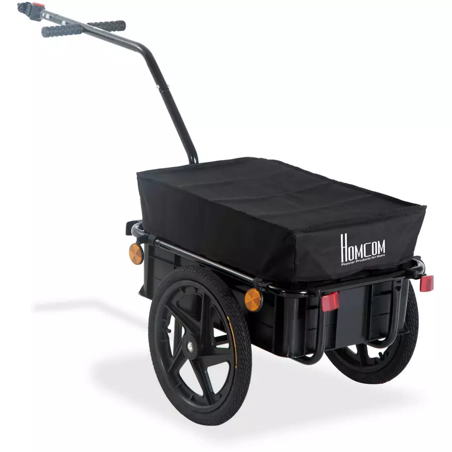 HOMCOM Lastenanhänger schwarz