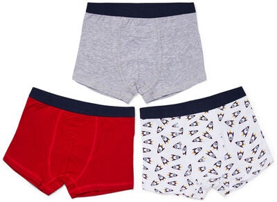 Luca & Lola Giacomo Boksershorts 3-pack, Red/Grey