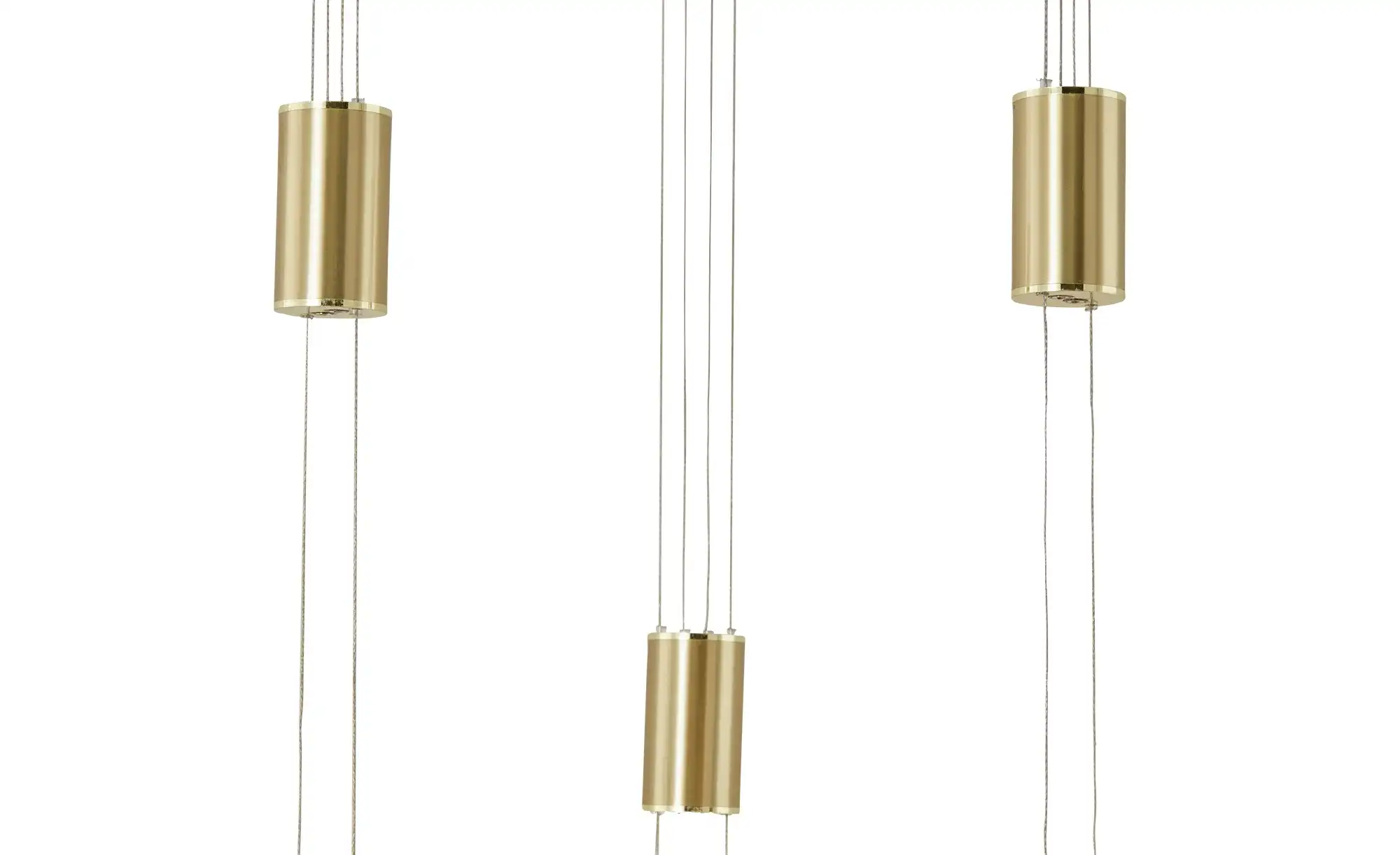 HELL-höllisch gutes Licht LED-Pendelleuchte, 3-flammig, Rondell, messing