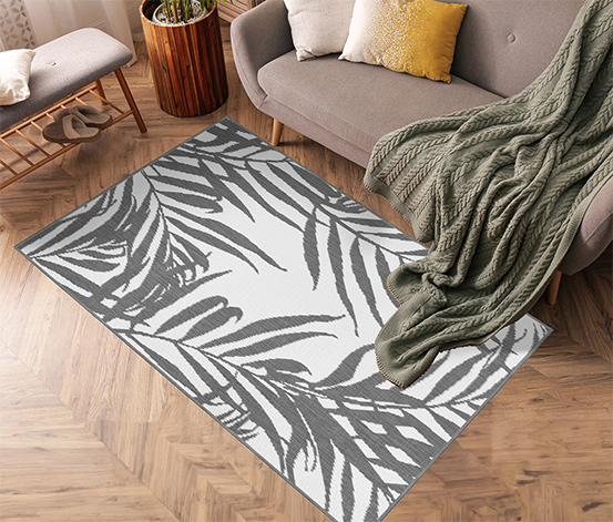 Outdoor-Wendeteppich »Palm Tree«, grau, ca. 120 x 160 cm