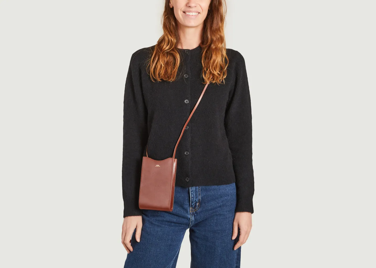 Sac pochette de cou en cuir Jamie A.P.C.