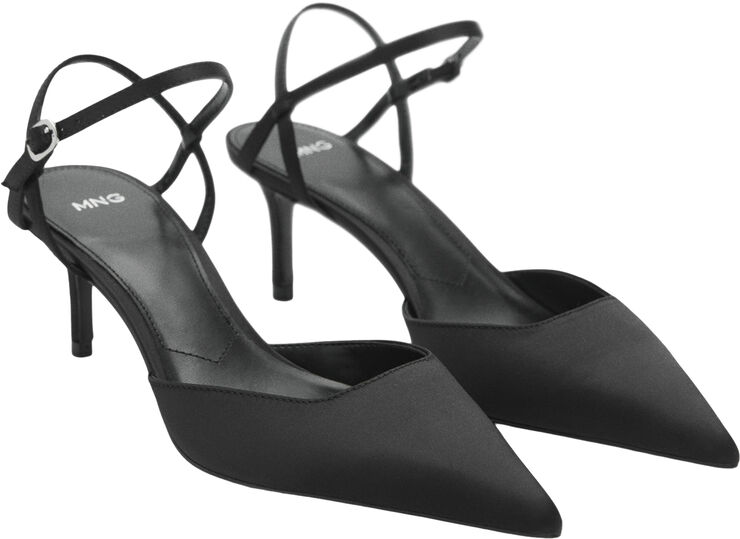 MANGO High-heeled shoes with straps Black