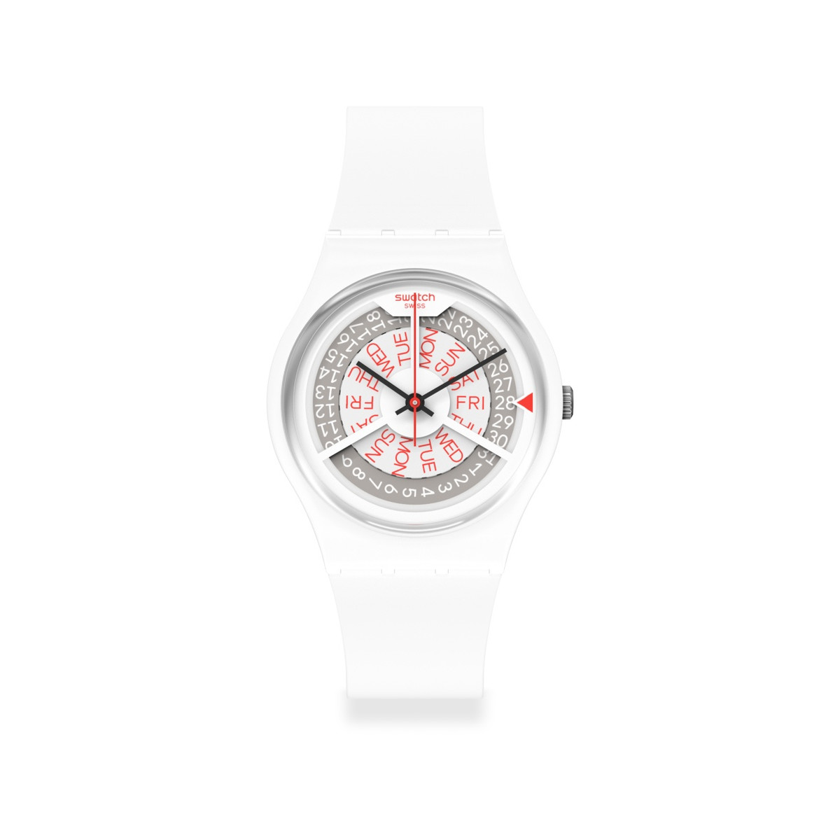 Montre Swatch mixte plastique et silicone blanc