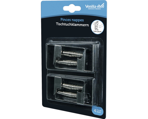 Tafelkleedklemmen Inox Premium 4 st.