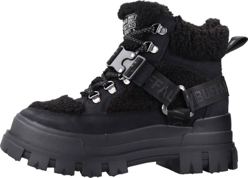 Buffalo - Aspha Com Mid Warm - Veterboot - Zwart - Vegan - Teddystof