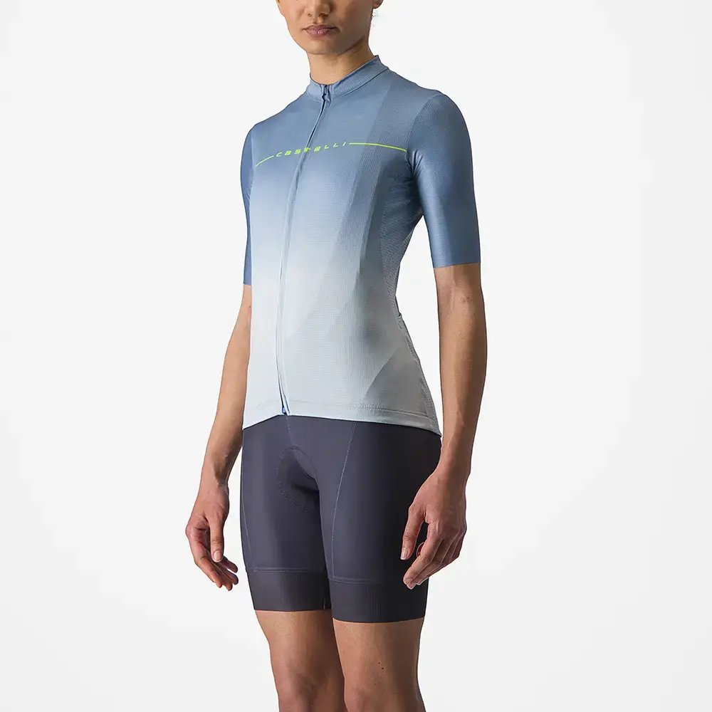 Castelli Salita Fietsshirt Korte Mouwen Blauw/Lichtblauw Dames