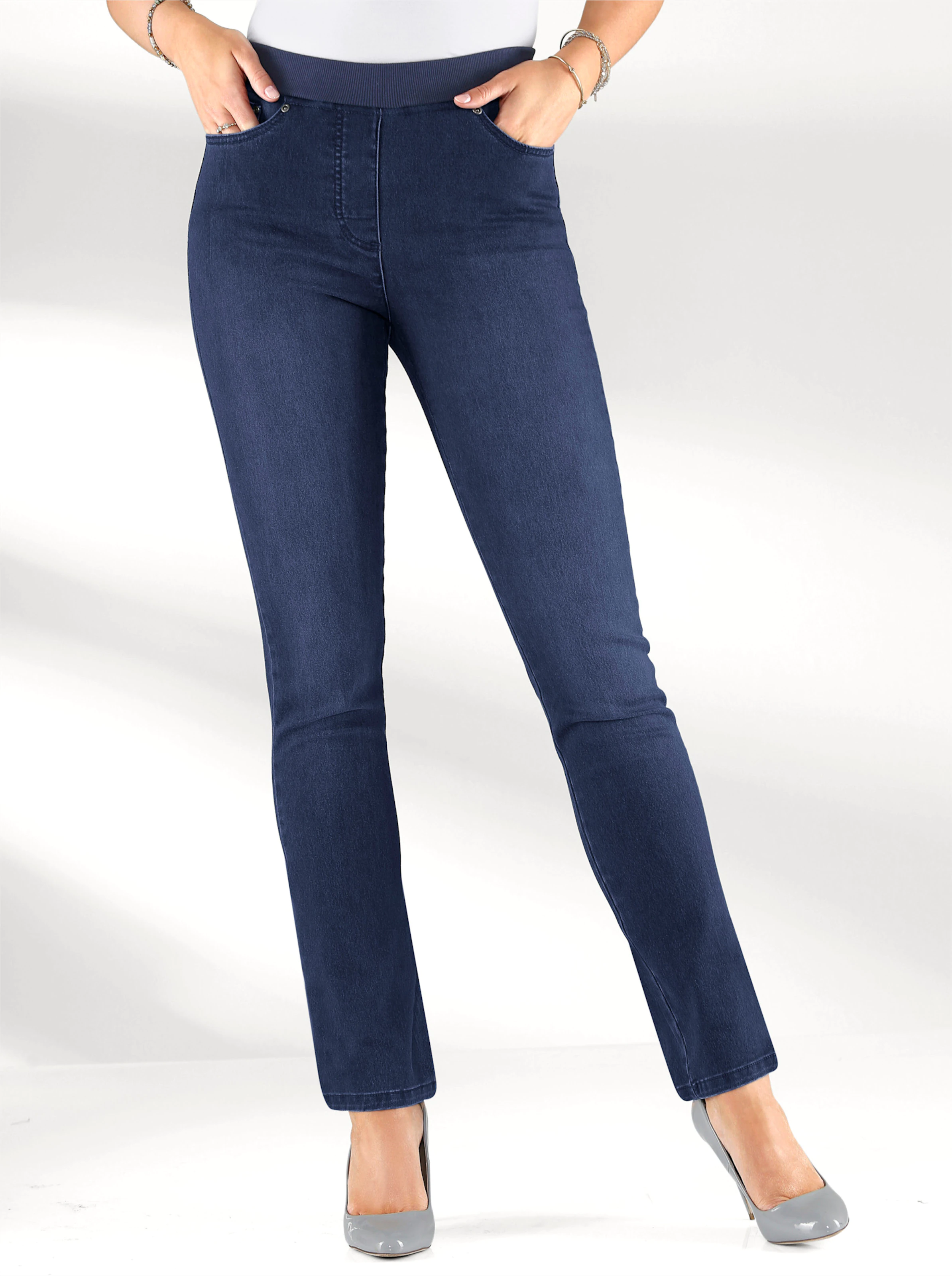 Schlupfjeans in dark blue