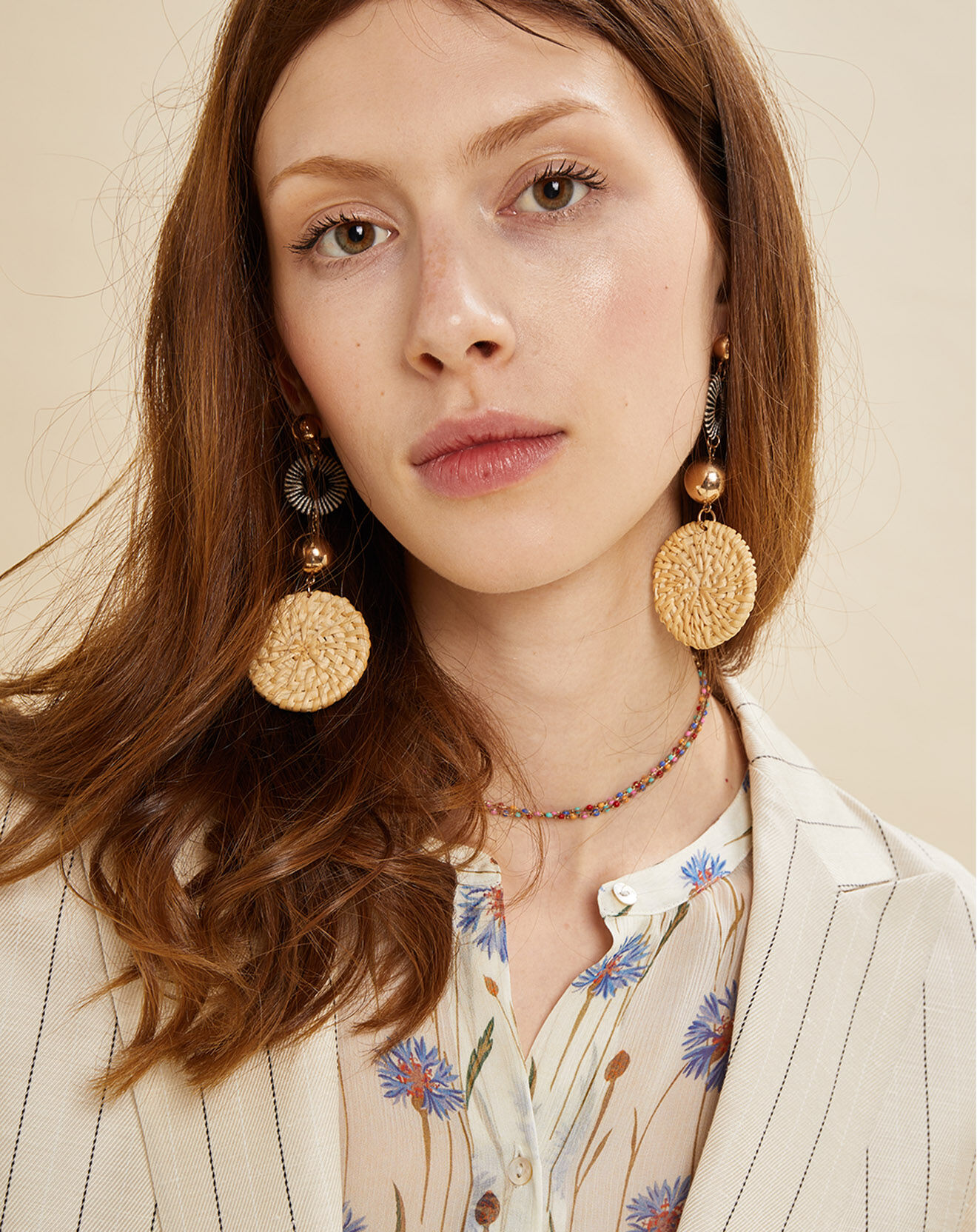 Chloé Stora Veste en Lin mélangé Valerio écrue