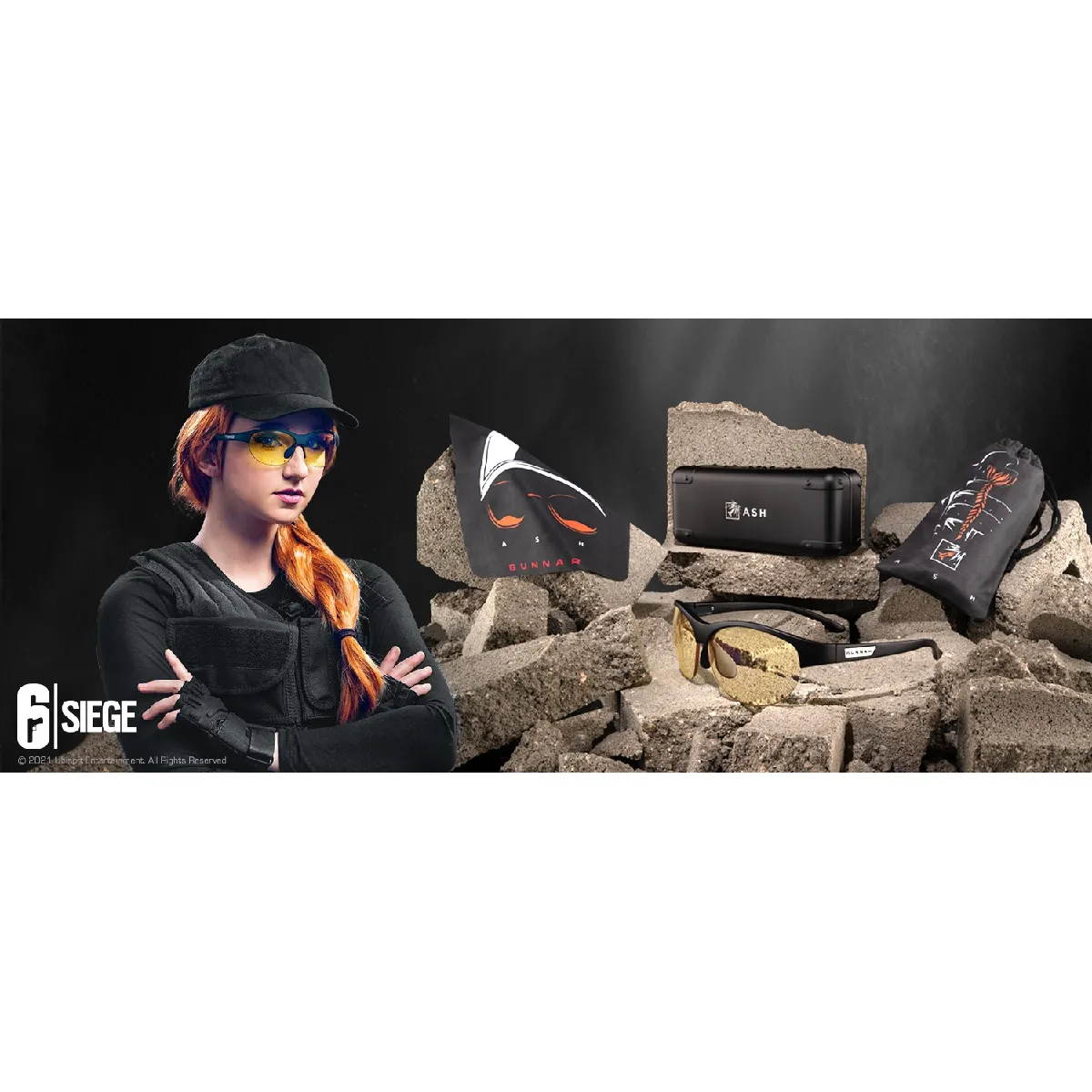 Gunnar Optiks Ash Edition Rainbow 6 Siege